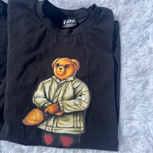 TDL Black Teddy Chapo Bear Graphic Tee Sz S